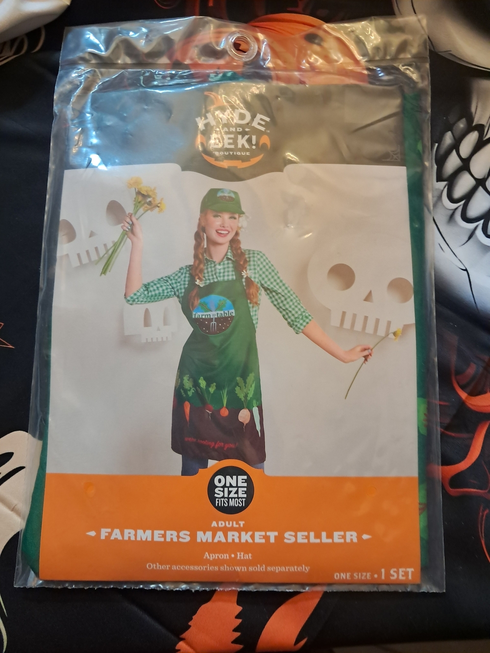 Farmers Market Seller One Size Costume Apron & Hat - Green